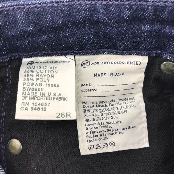 AG Adriano Goldschmied Dark Wash The Ballad Slim Boot Cut Denim Jeans - Picture 8 of 9